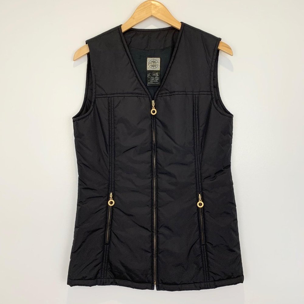 Laurel by Escada NWOT puffer vest black zip up